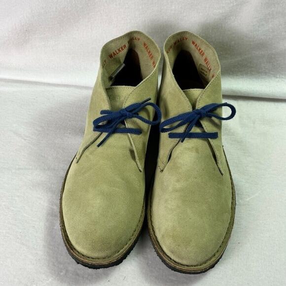 Wally Walker Chukka Boots Mens 12 Leather Suede Italy Made Lace Up Casual Formal - Picture 7 of 13